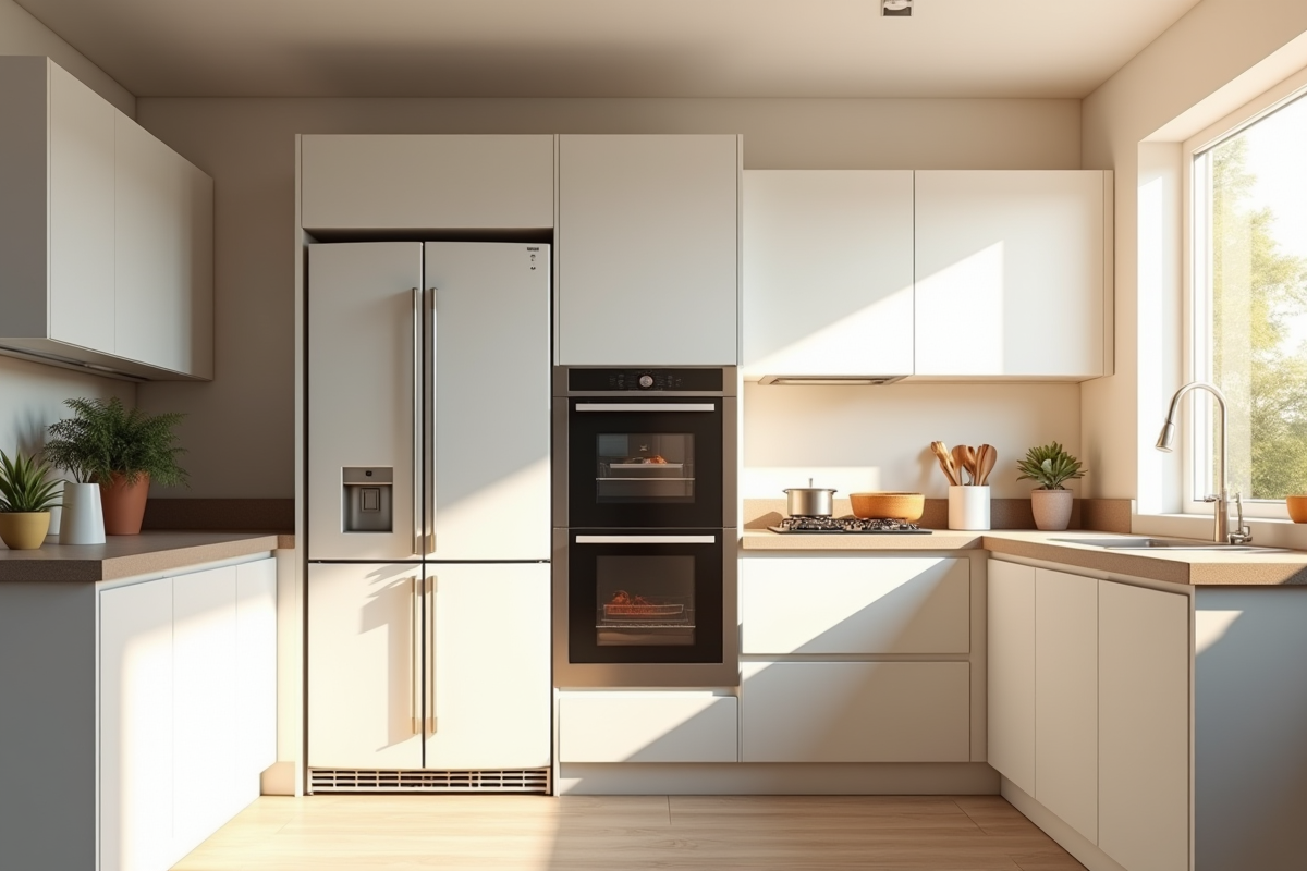 Distance optimale entre un frigo et un four : conseils d’aménagement