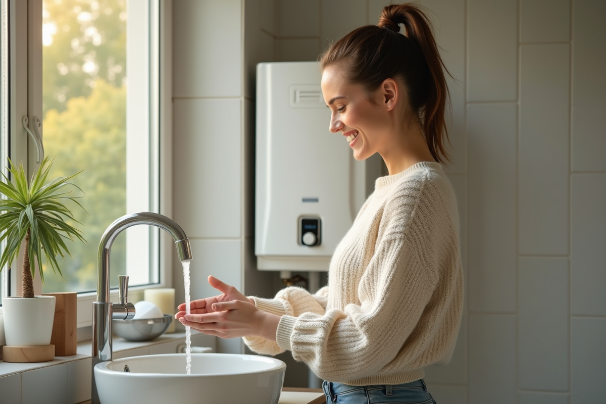 Jeune femme vérifiant l