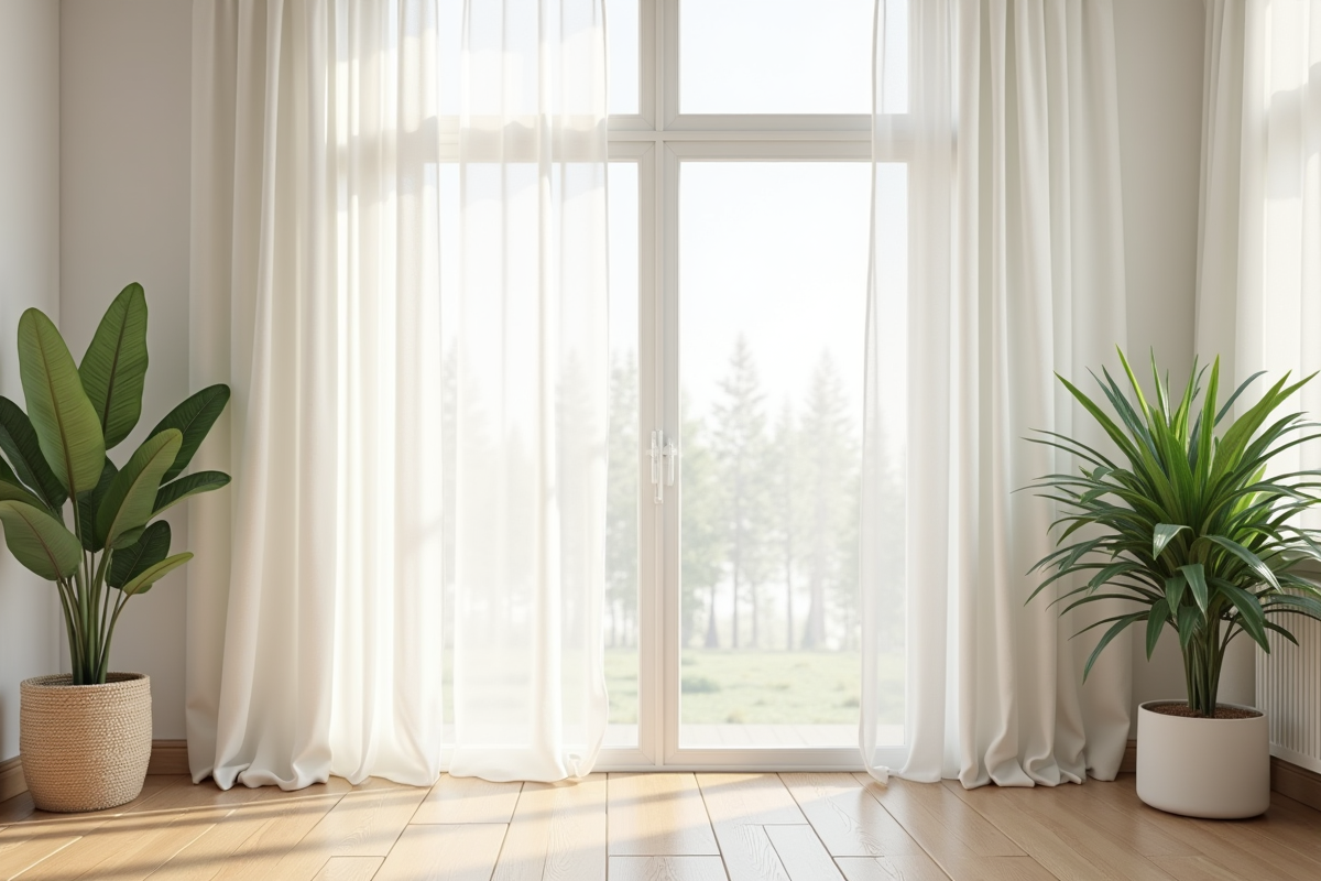 Taille de rideaux idéale pour agrandir visuellement une pièce